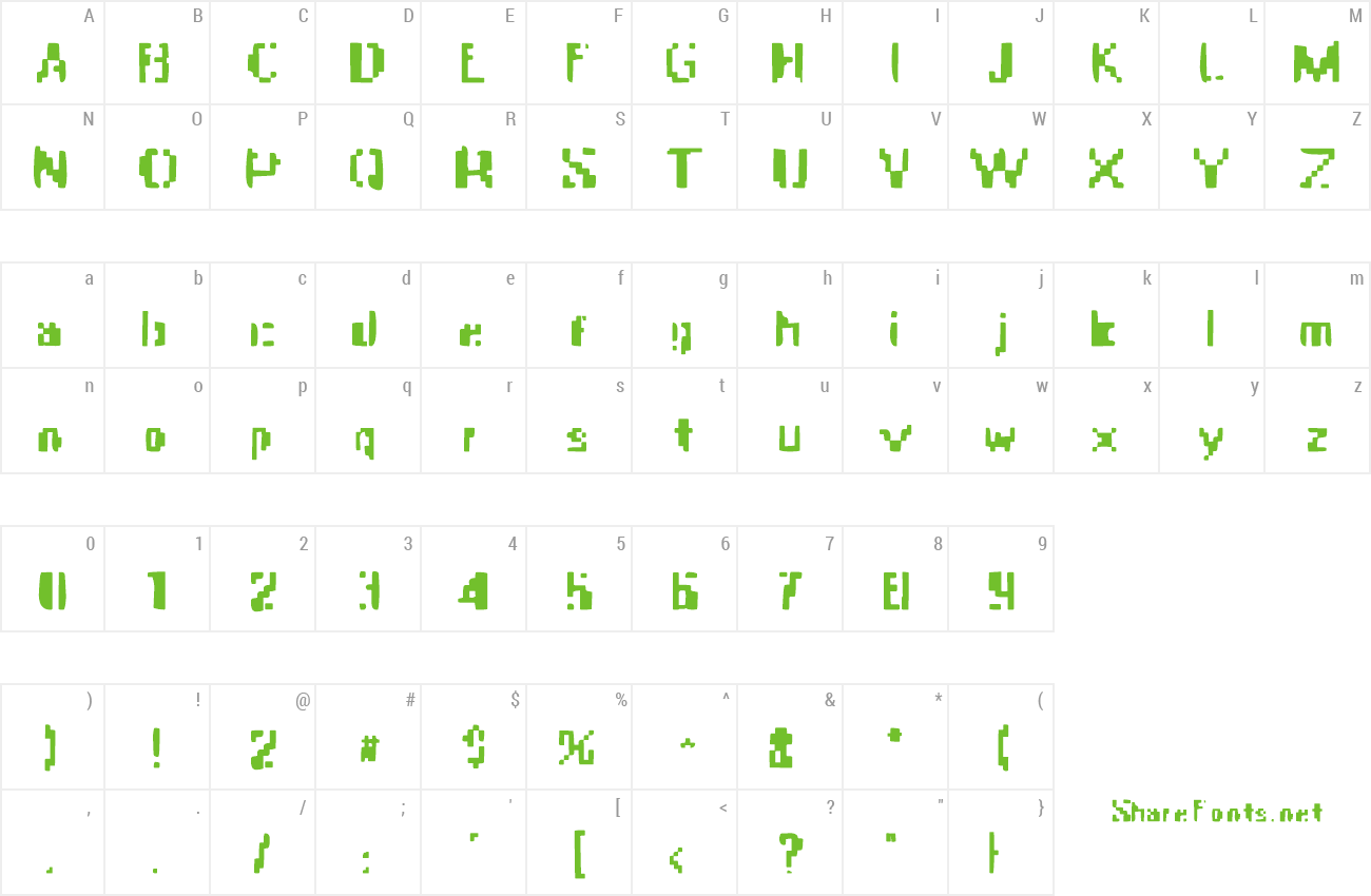 Font Apocalypse Fax preview